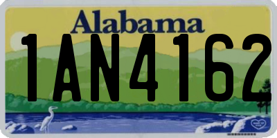 AL license plate 1AN4162