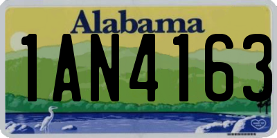 AL license plate 1AN4163