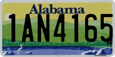 AL license plate 1AN4165