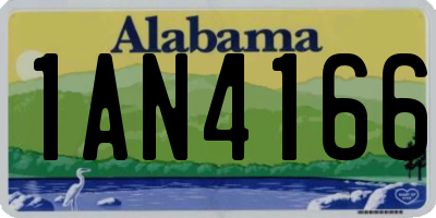 AL license plate 1AN4166