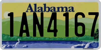 AL license plate 1AN4167