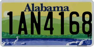 AL license plate 1AN4168
