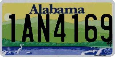 AL license plate 1AN4169