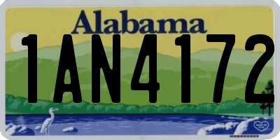 AL license plate 1AN4172