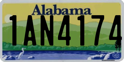 AL license plate 1AN4174