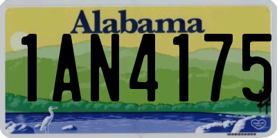 AL license plate 1AN4175