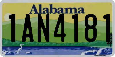 AL license plate 1AN4181
