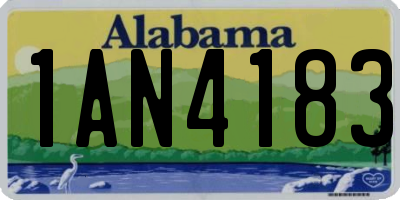AL license plate 1AN4183