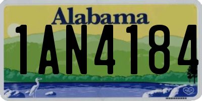 AL license plate 1AN4184