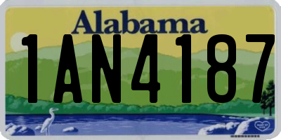 AL license plate 1AN4187