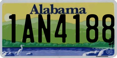 AL license plate 1AN4188