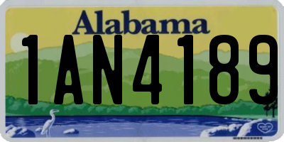 AL license plate 1AN4189