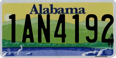 AL license plate 1AN4192