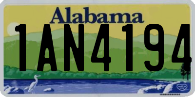 AL license plate 1AN4194