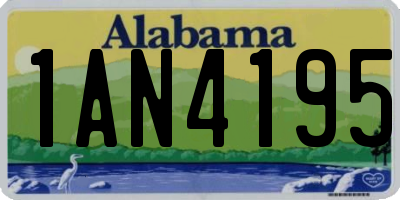 AL license plate 1AN4195
