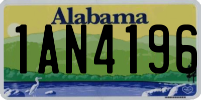 AL license plate 1AN4196