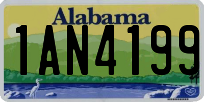 AL license plate 1AN4199