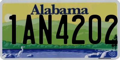 AL license plate 1AN4202
