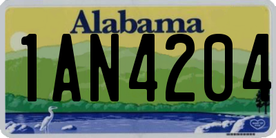 AL license plate 1AN4204