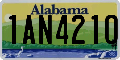 AL license plate 1AN4210