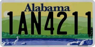 AL license plate 1AN4211