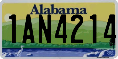 AL license plate 1AN4214