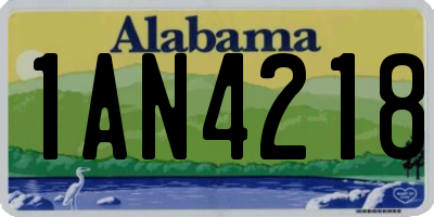 AL license plate 1AN4218