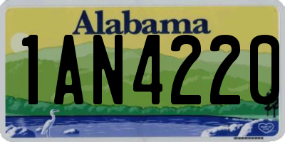 AL license plate 1AN4220