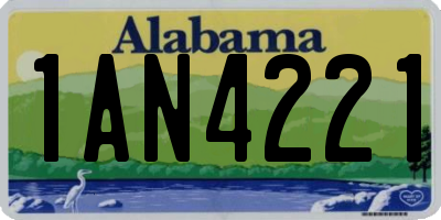 AL license plate 1AN4221