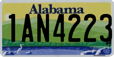 AL license plate 1AN4223