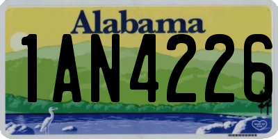 AL license plate 1AN4226