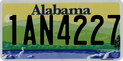 AL license plate 1AN4227