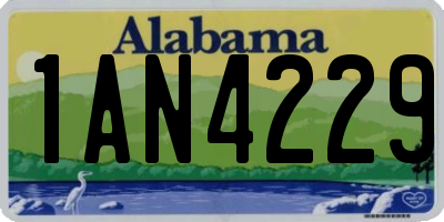 AL license plate 1AN4229