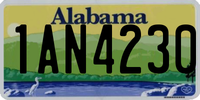 AL license plate 1AN4230