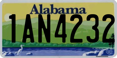 AL license plate 1AN4232