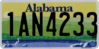 AL license plate 1AN4233