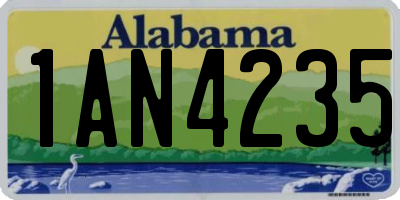 AL license plate 1AN4235