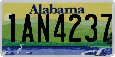 AL license plate 1AN4237
