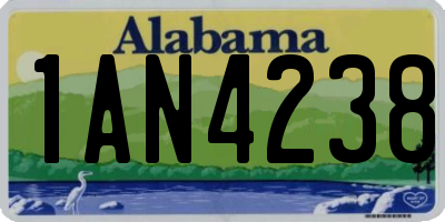 AL license plate 1AN4238