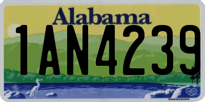AL license plate 1AN4239