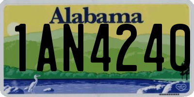 AL license plate 1AN4240