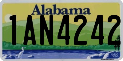 AL license plate 1AN4242