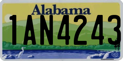 AL license plate 1AN4243