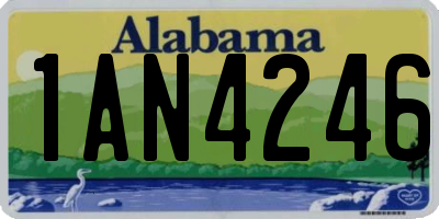 AL license plate 1AN4246