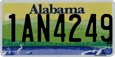 AL license plate 1AN4249