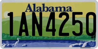 AL license plate 1AN4250