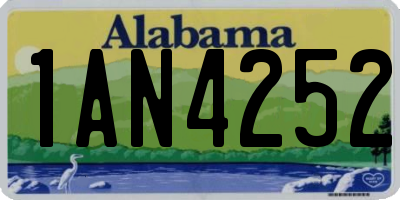 AL license plate 1AN4252