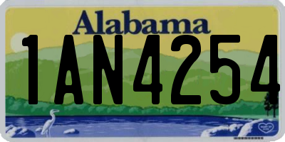 AL license plate 1AN4254