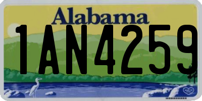 AL license plate 1AN4259