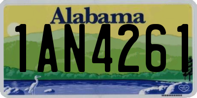 AL license plate 1AN4261